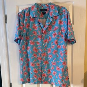 Crown & Ivy Blue and Pink Floral Men's Shirt